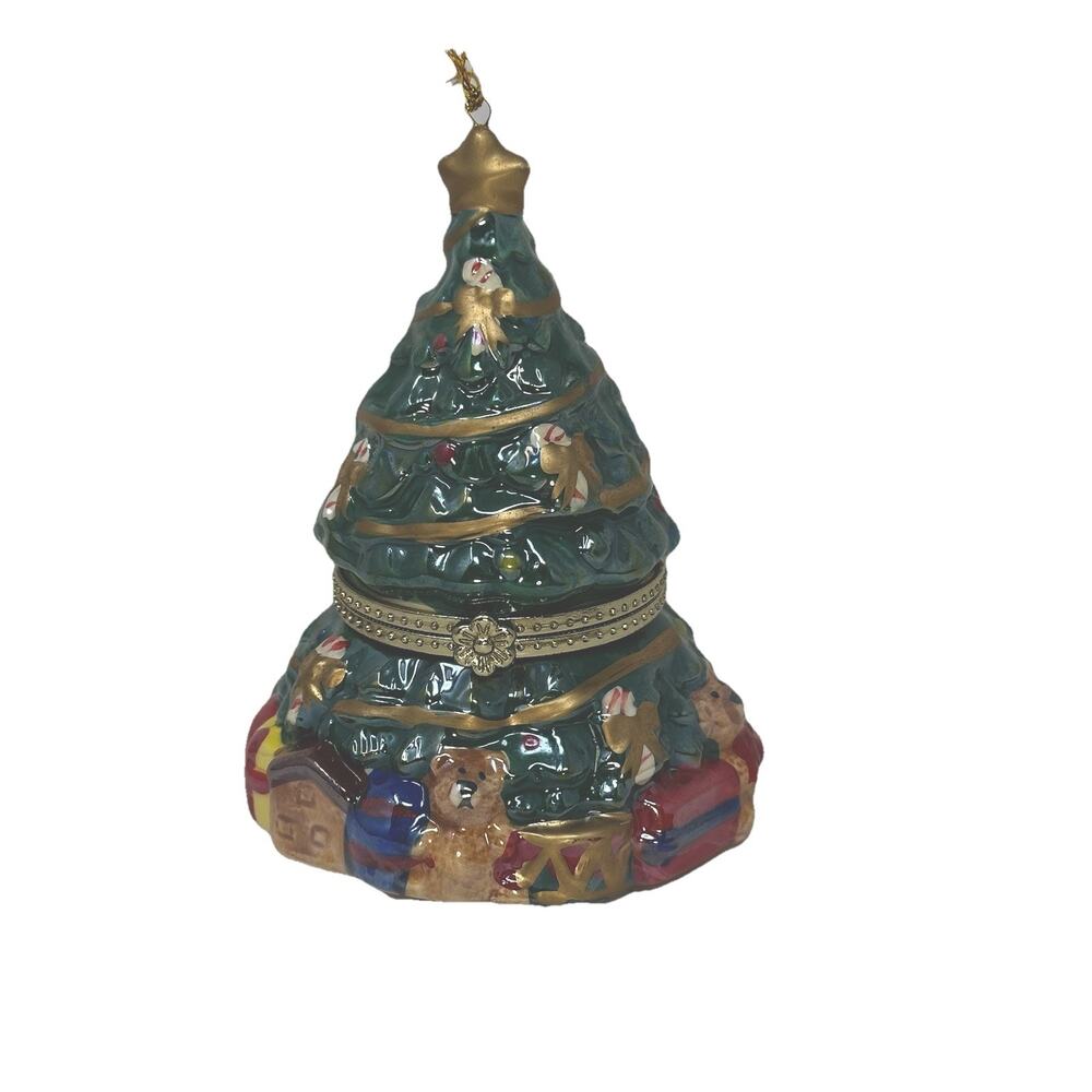 Mr. Christmas Music Box Christmas Tree Opening Moving Train Ornament